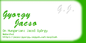 gyorgy jacso business card